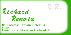 richard renoiu business card